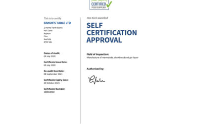 Renewal of our certification to supply National Trust Shops